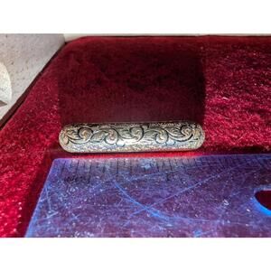 Antique Sterling vermeil Ornate Metal Bar Pin Brooch